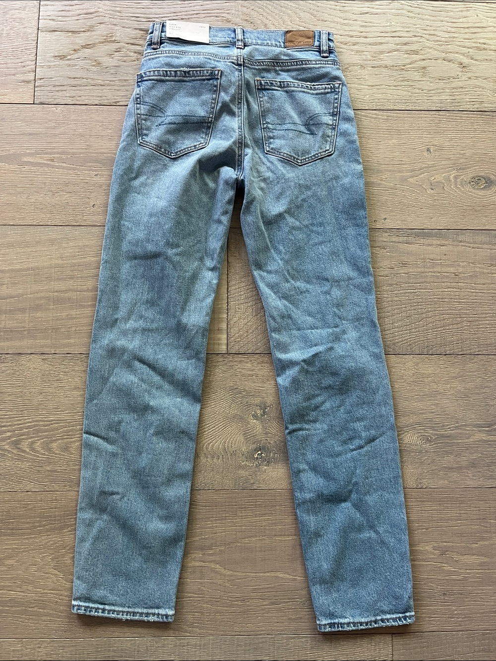 American Eagle Super High Rise Straight Jeans Size 00 New With Tags - Picture 5 of 5